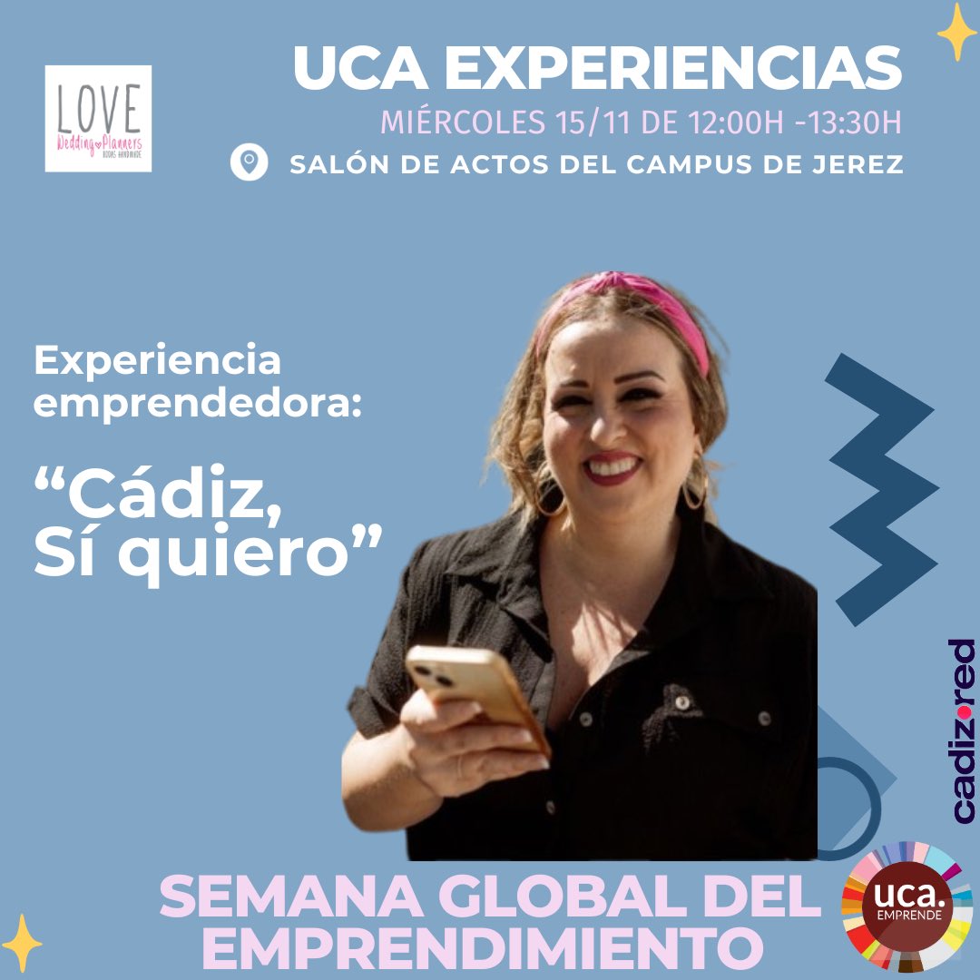 love_bodas's tweet image. Me hace mucha ilusión formar parte de la Semana Global del Emprendimiento que organiza @UCA_Emprende @univcadiz
⬇️⬇️⬇️
 emprendedores.uca.es/actividades/ex…

#universidad #emprendedores #Cádiz #emprendimiento #wedding #weddingplanner #Cádizsiquiero #boda #bodas #uca