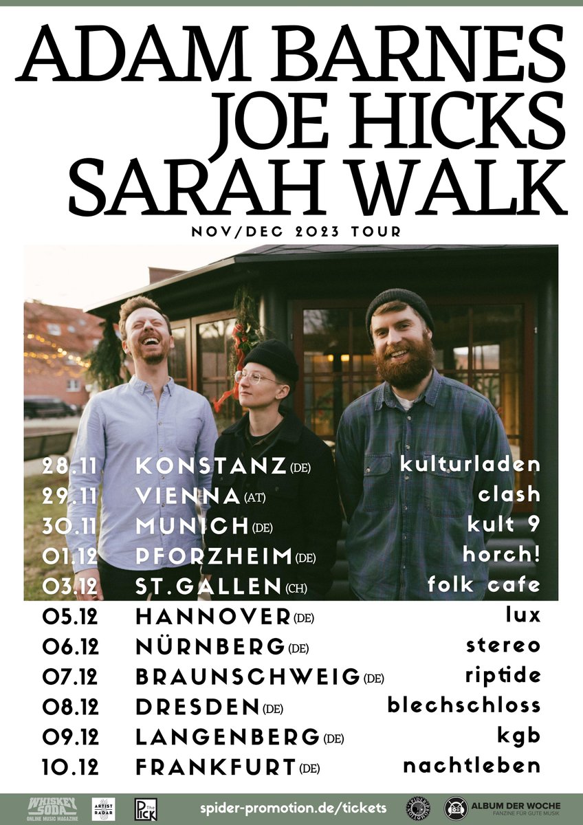 Germany, Austria, Switzerland.... Got your tickets? sarahwalkmusic.com