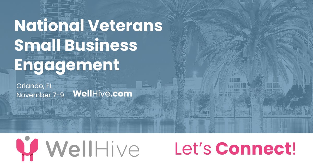 We look forward to attending the 2023 National Veterans Small Business Engagement (NVSBE) event. Let us know if you would like to connect and learn more about WellHive and ways we can work together. . . lnkd.in/e-sAMi22 . . #NVSBE2023 #VeteranOwned #VA