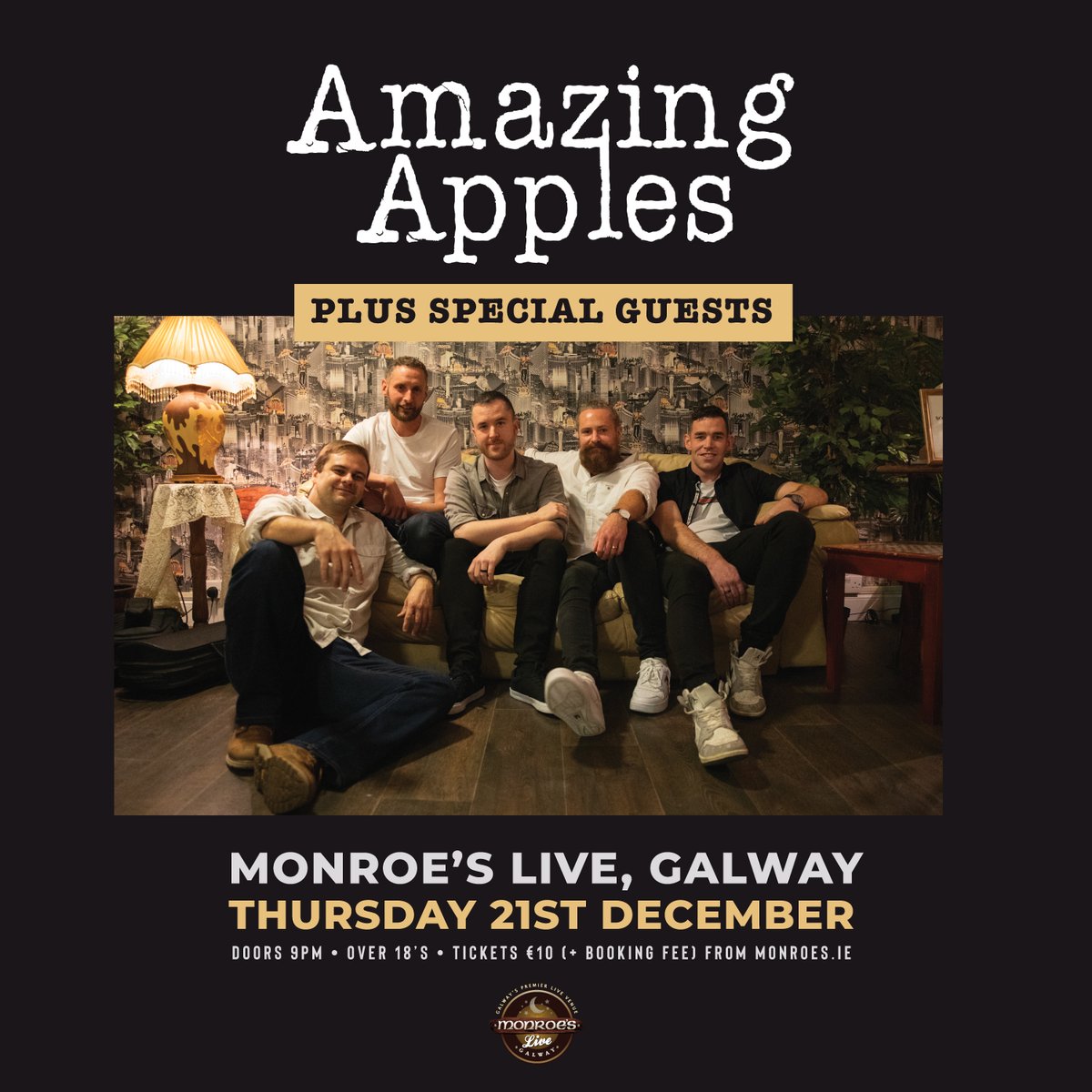 Amazing Apples (@amazing_apples) on Twitter photo We're playing a Christmas gig in <a href="/MonroesLive/">Monroe's Live</a> on 21st December!!!
Spread the word π
#livemusic #galway #christmas We're playing a Christmas gig in <a href="/MonroesLive/">Monroe's Live</a> on 21st December!!!
Spread the word π
#livemusic #galway #christmas