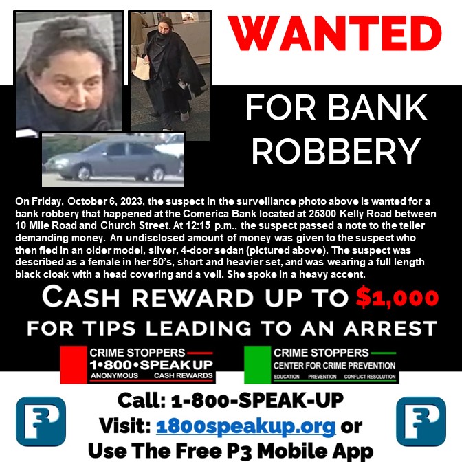 Crime Stoppers of Michigan is looking for this wanted criminal. If you have any information that could get us closer with our search, or any information what so ever, please make an anonymous call to 1-800-SPEAK-UP or visit our website at: 1800speakup.org!