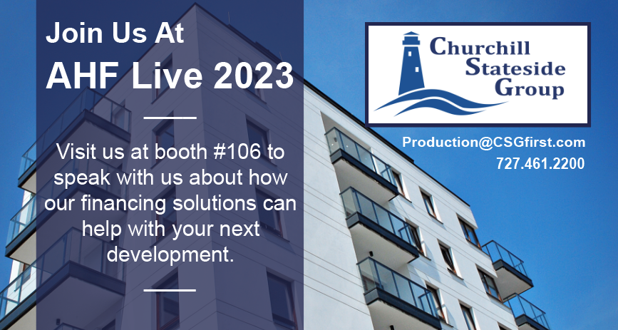 CSGfirst's tweet image. Next week, Churchill Stateside Group will be at AHF Live! We&apos;re looking forward to connecting with other industry leaders at this conference.

Visit us at Booth #106 or email Production@CSGfirst.com to connect. See you in Chicago Nov 13-15! #AHFLive #AffordableHousingFinance