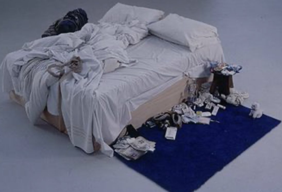 MissCarlaD's tweet photo. Is it art or not? Check students responses 🥹🔥”It’s art because art is anything you want. Art is your feeling and feelings gives you inspiration”. (7years old)
#TheBed #TraceyEmin #pypteacher #inquiryapproach https://t.co/hLeecGzBwf