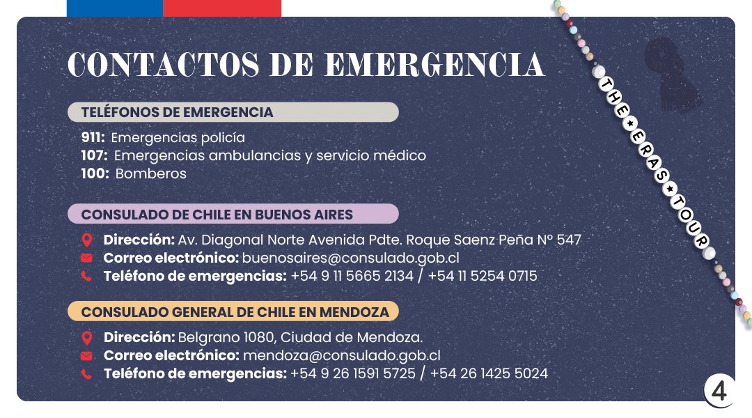 ¿Viajas a Buenos Aires para #TheErasTour? 👱‍♀️🎤

Porque las y los #swifties se cuidan, te damos algunas recomendaciones para tu viaje a Argentina. Infórmate con anticipación y recuerda hacer brillar el lugar. 😎✨

#BuenosAiresTSTheErasTour