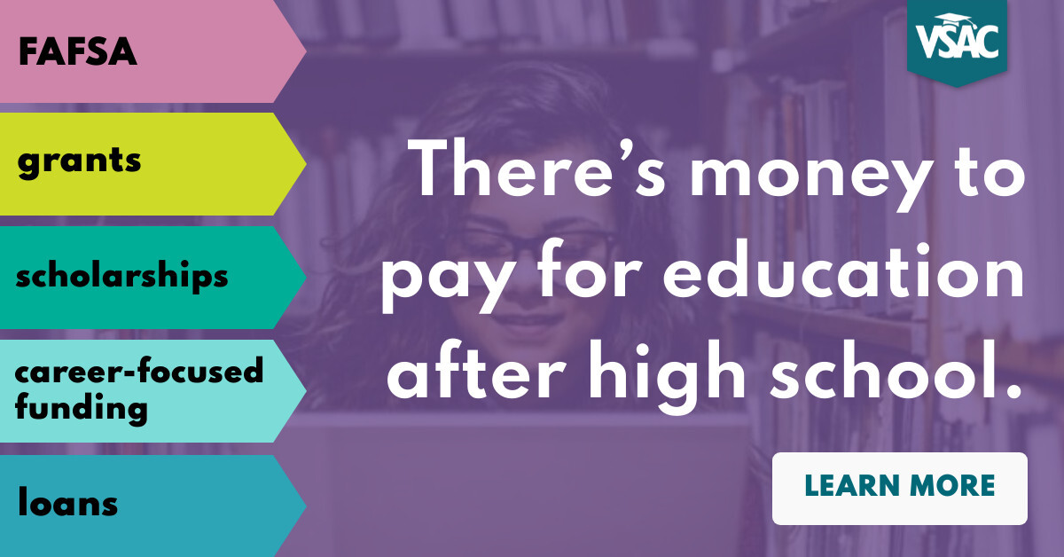 VSAC's tweet photo. Grants are one form of financial aid - that doesn't need to be paid back. Learn more about the three kinds of grants, and how VSAC can help you apply for a Vermont Grant or Advancement Grant.  #freemoney #grant #traininggrant https://t.co/j9fIlPMaYN https://t.co/sSlYOnGRnZ