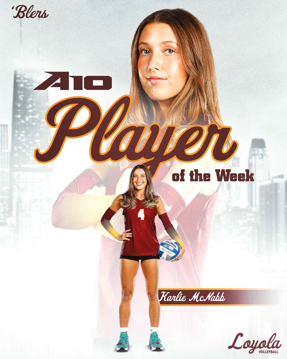 27 kills and one double-double against Fordham leads to Karlie McNabb being named 𝘼🔟 𝙋𝙡𝙖𝙮𝙚𝙧 𝙤𝙛 𝙩𝙝𝙚 𝙒𝙚𝙚𝙠 ‼️

🔗: bit.ly/3MwDfSr