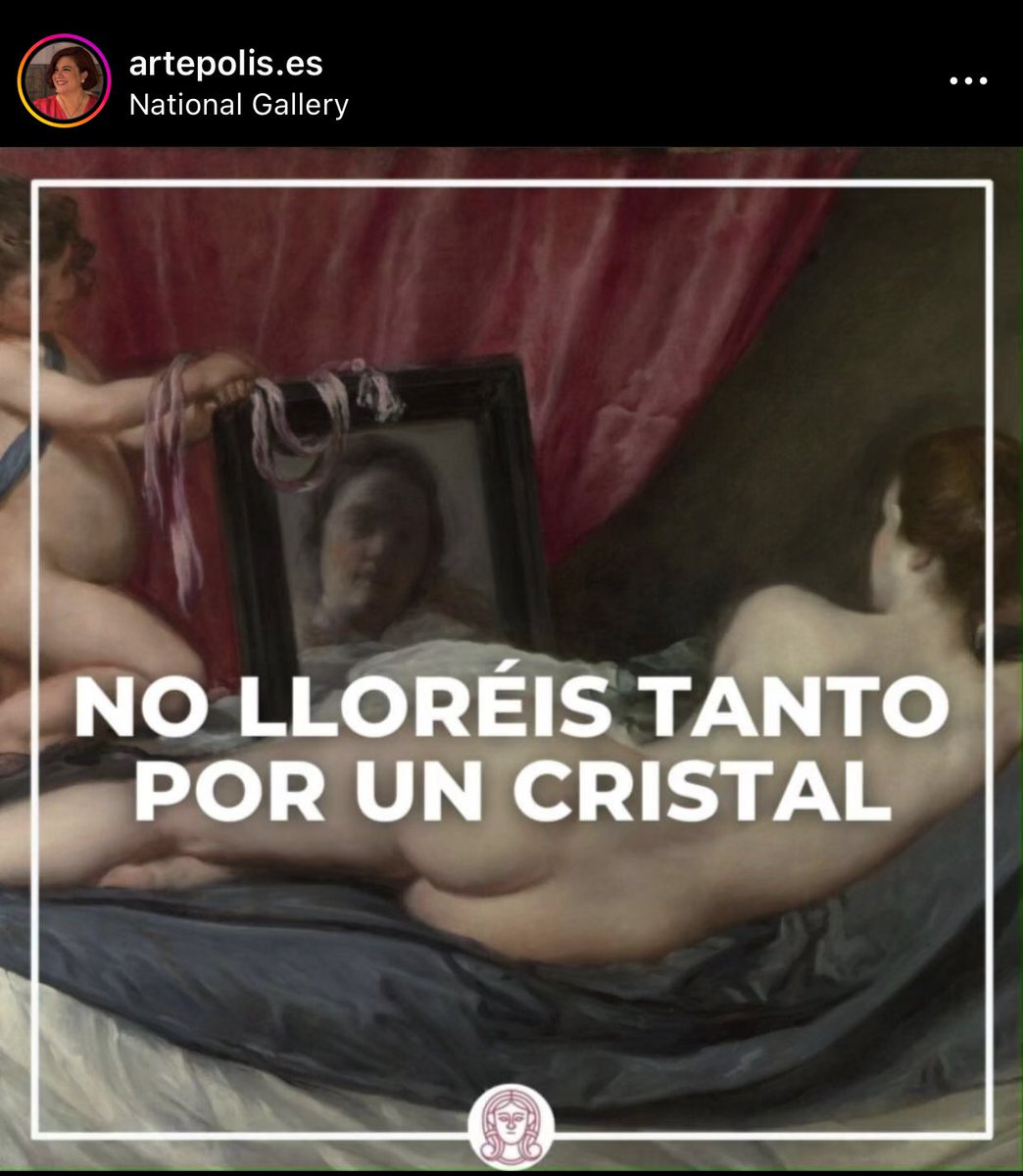 Zoraida me parece buena divulgadora y respeto su trabajo.

Dicho esto, justificar estos atentados con el lema de ‘no lloréis por un cristal’ (admite posteriormente que el marco sufrió daños) es como quien resta importancia a un intento de asesinato por no haber sido ejecutado.