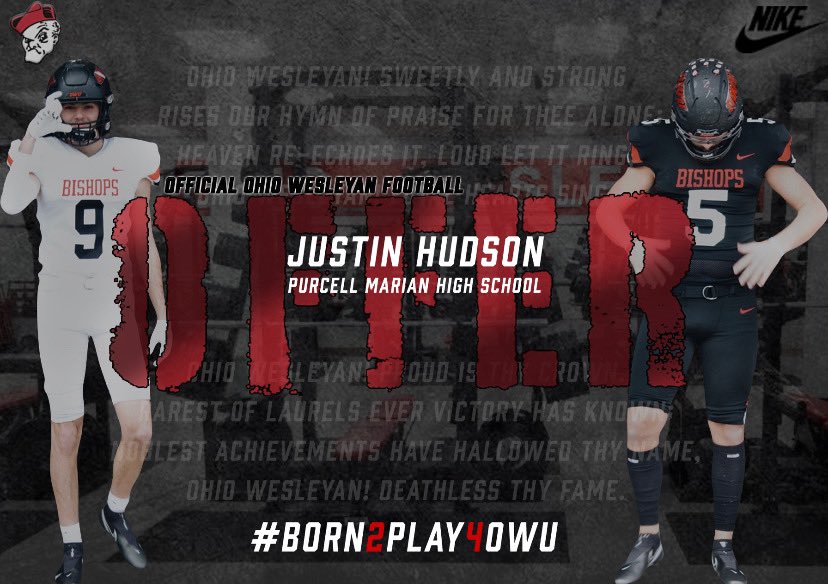 After a great conversation with <a href="/mhertcholo2/">Mher Tcholakian</a> I am truly blessed and grateful with my first offer from <a href="/OWUBishopFB/">Ohio Wesleyan Football</a> <a href="/Coach_Pflug/">Jeremy Pflug</a> <a href="/CoachWilliamsOC/">Coach S. Williams</a> ❤️