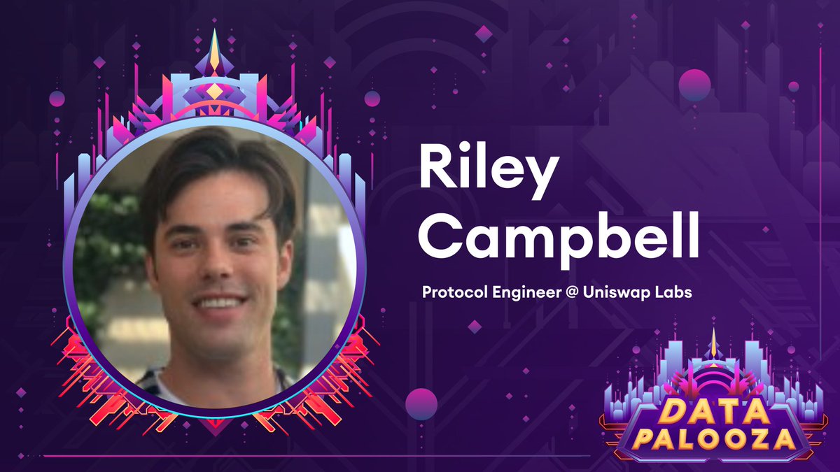 Datapalooza is 1 week away! 

A full day of talks &amp; workshops by developers, researchers, &amp; experts covering R&amp;D &amp; tooling in The Graph ecosystem &amp; web3!

📣 New speaker update: <a href="/rileydcampbell/">riley</a> from <a href="/Uniswap/">Uniswap Labs 🦄</a> will present UniswapX: How Data Analytics Shape Gas-Free Swapping!