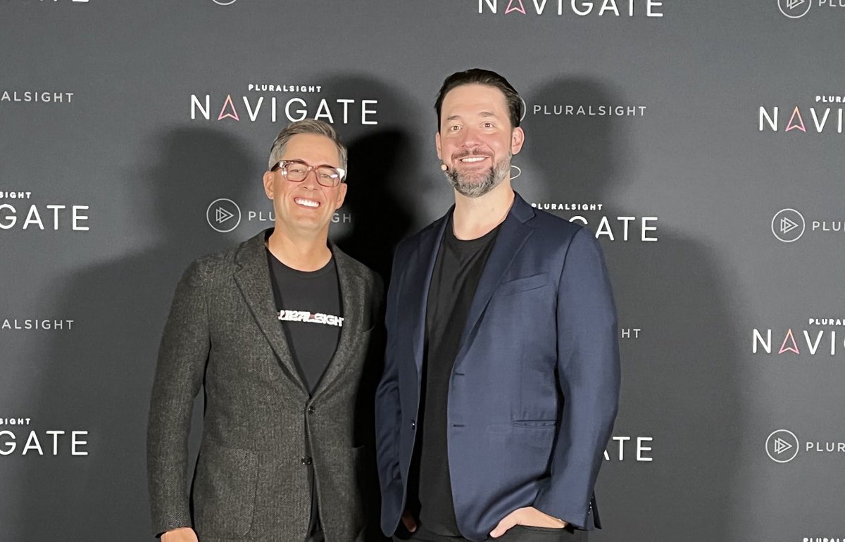 skonnard's tweet photo. At #PSNavigate23, I had the opportunity to catch up with @Reddit co-founder and founder of @sevensevensix @alexisohanian. He shared some amazing insights at Navigate about AI and the future of technology. Thanks again for joining us at Navigate, Alexis! https://t.co/S2UZZBeyFI