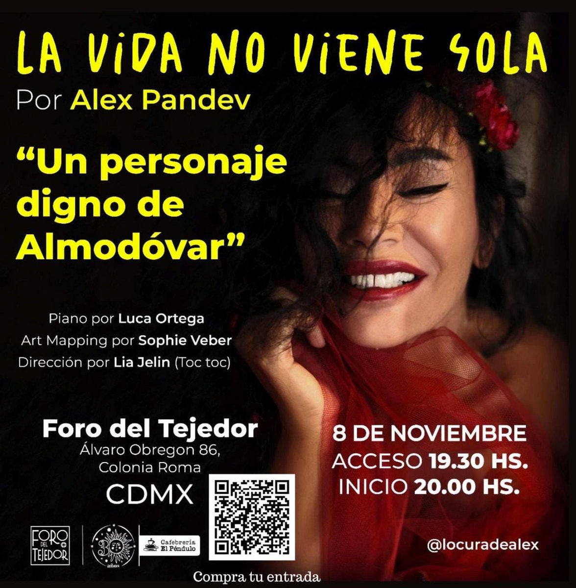 PrismaRU's tweet photo. #CulturaRU | Hoy @TamaraQuiroz_M nos presenta a la cantante y guionista, @alexpandevok, quien nos presenta el tour "La vida no viene sola". 

📆 8 de noviembre 2023 | @ForodelTejedor 19:30h.

#RelatamosAlMundo🌎 #RadioUNAM 96.1FM📻 https://t.co/8MLlln9yiz