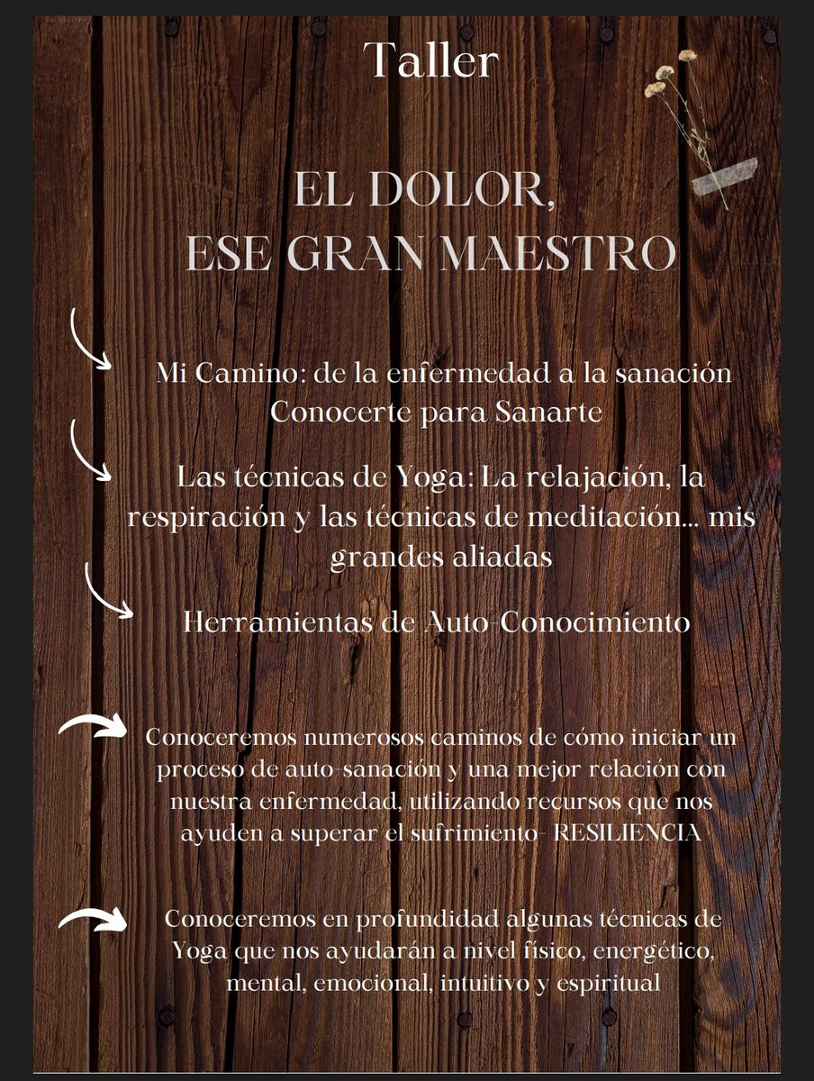 IsabelPerez_AR's tweet photo. Si quieres conocer cómo he conseguido llevar una vida activa y plena a pesar de tener #artritisreumatoide y además quieres llevarte recursos de Yoga, meditación y relajación, este taller te puede interesar.
#inclusoconartritis https://t.co/jeCObqLThk