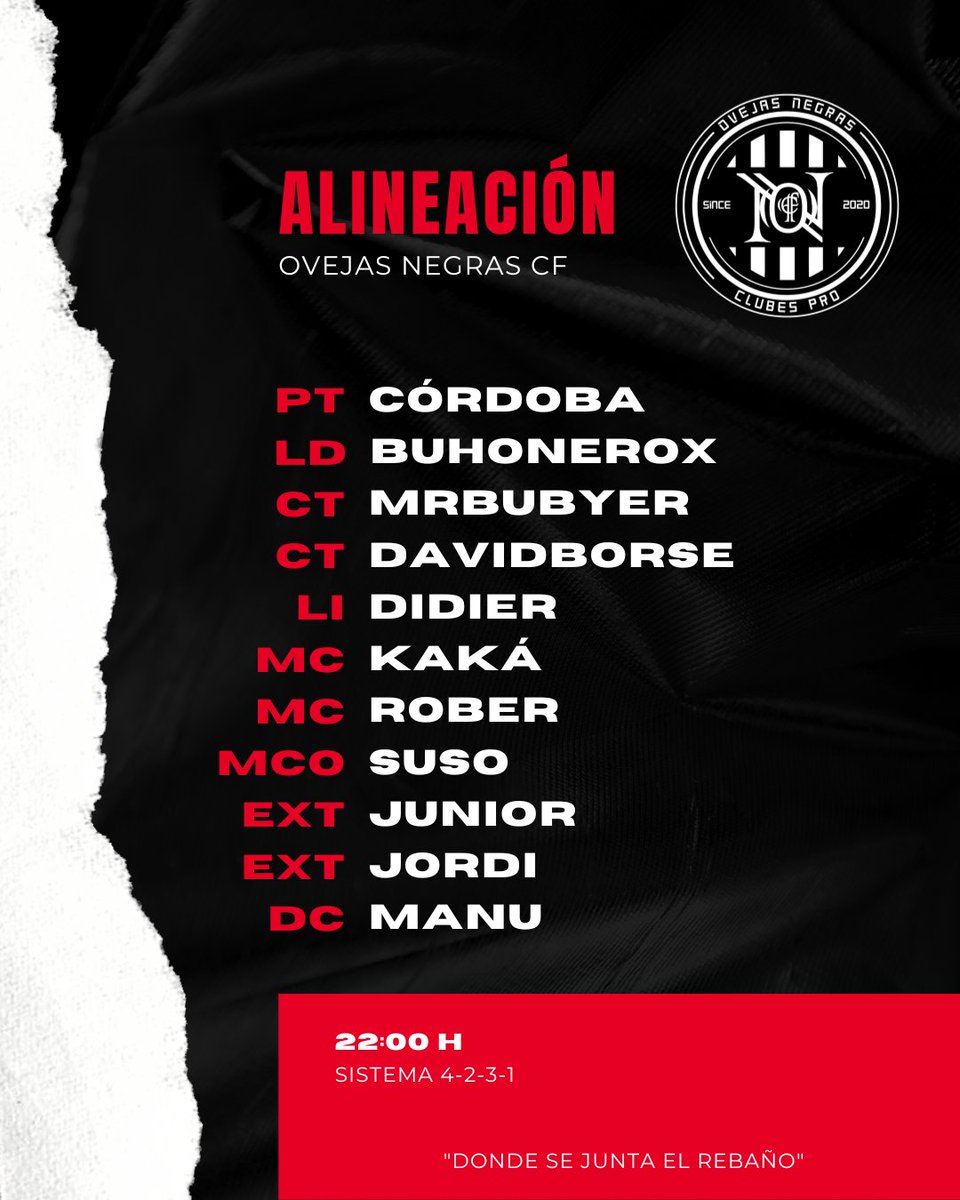 🐑 Ya tenemos alineación del rebaño para el debut liguero en <a href="/VFOspain/">VFO España</a> @MPL_VSL_EAFC24