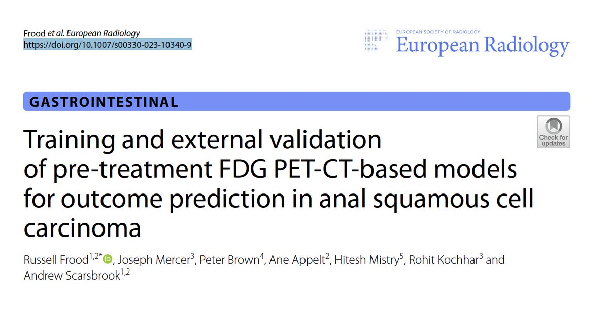 Andy Scarsbrook (@andyscarsbrook) on Twitter photo Our <a href="/LeedsRTresearch/">Leeds Radiotherapy Research π</a> <a href="/TheChristieNHS/">The Christie NHS</a> FDG PET-CT based outcome prediction model paper led by Russell Frood is out open-access: link.springer.com/article/10.100β¦ turns out a simpler model is more generalisable than a more complex radiomics model <a href="/cancerphysicist/">Ane Appelt</a> <a href="/joemmercer/">Joe Mercer</a> <a href="/rohitkochhar30/">rohit kochhar</a> Our <a href="/LeedsRTresearch/">Leeds Radiotherapy Research π</a> <a href="/TheChristieNHS/">The Christie NHS</a> FDG PET-CT based outcome prediction model paper led by Russell Frood is out open-access: link.springer.com/article/10.100β¦ turns out a simpler model is more generalisable than a more complex radiomics model <a href="/cancerphysicist/">Ane Appelt</a> <a href="/joemmercer/">Joe Mercer</a> <a href="/rohitkochhar30/">rohit kochhar</a>