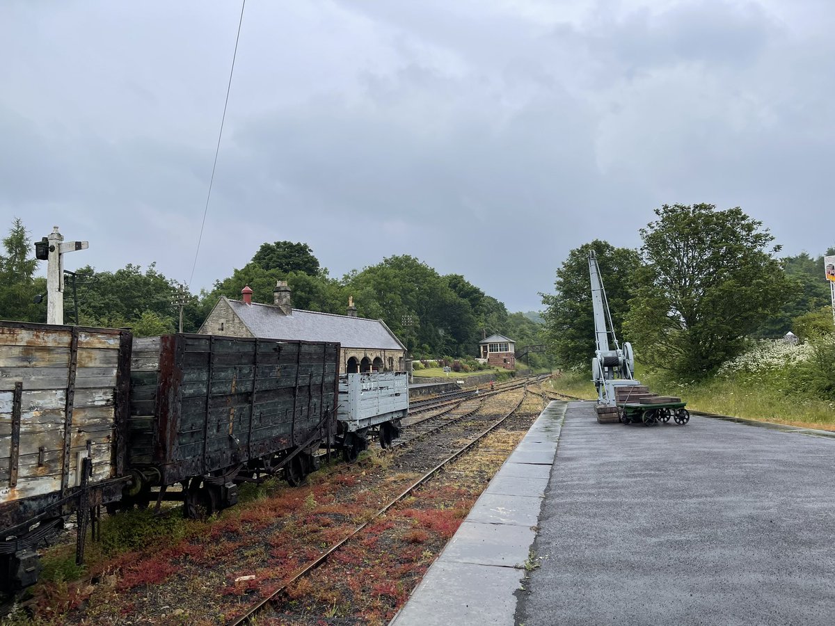 RailwayExplorer's tweet image. Train station @Beamish_Museum #wagons #signalbox