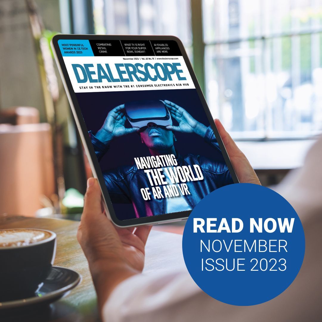 November has arrived, and so has the latest issue of Dealerscope magazine! Read more. #DealerscopeNovemberIssue #AI #ARVR #ConsumerElectronics buff.ly/3tZcWOl
