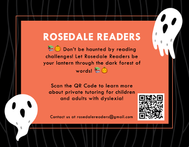 RosedaleReaders's tweet photo. 👏There is still 1 more week left to register for our Halloween promotion for new customers. 👏 Limited spots.

Contact us to learn more: rosedalereaders@gmail.com or visit our website at https://t.co/738E6p7LeV

#dyslexia #dyslexiaawareness #EducationForAll #EducationMatters https://t.co/LlJq4Zrjph