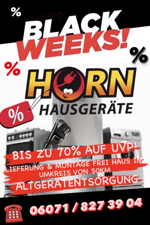 HausgeraeteHorn's tweet photo. #siemens #bosch #aeg #miele #bild #hessen #kundendienst #lieferung #hausgeraete #montage #dreieich #langen #waschmaschine #trockner #backofen #blackweek #amazon #geschirrspueler #werbung #eppertshausen #beratung https://t.co/vM1fshkuKX