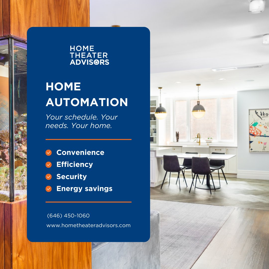 htadvisors's tweet photo. Your home, your rules. Customize your home to suit your schedule and needs with our home automation services. 

Contact us today and get a FREE ESTIMATE: https://t.co/LKBagC3SEH

#smarthome #homeautomation #technology https://t.co/Ff12sUOirE