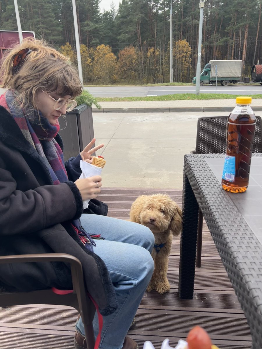 bitchenok's tweet photo. Выходные проходят в спокойном и ленивом режиме. Долго смотрим тик токи, ездим гулять на природу и там отпускаем Лори без поводка, возвращаемся домой и пьём чай https://t.co/7s9g7uVfAU