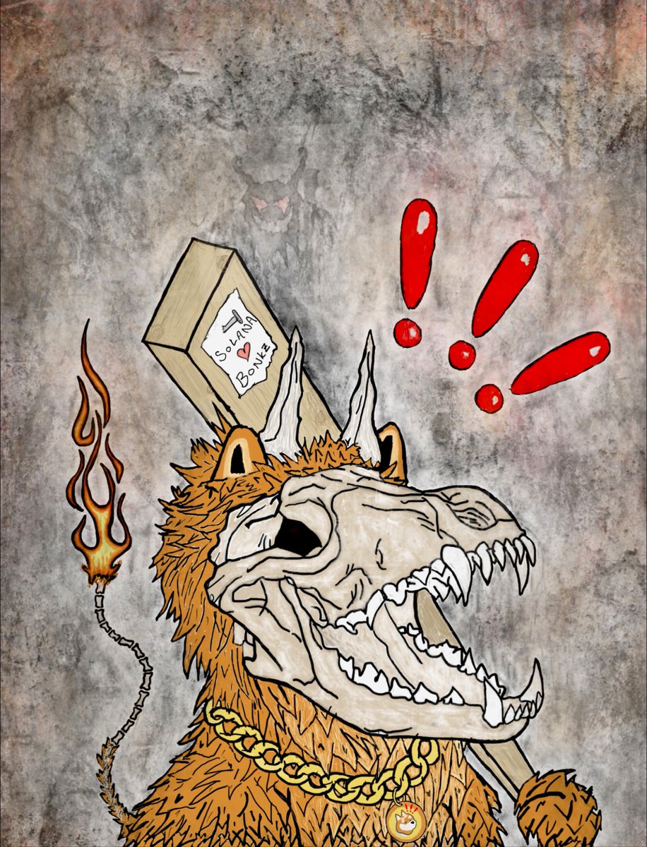 BonkzNFT_'s tweet photo. Day 29 of showcasing a BONKz 1/1 everyday until there are none left to showcase.

This incredible piece was created by the highly talented @Esoteric_NFT 💛

It is one of only ten 1/1s in the collection that STILL remain unrevealed after more than 10 months! https://t.co/w8lSZDH4A7