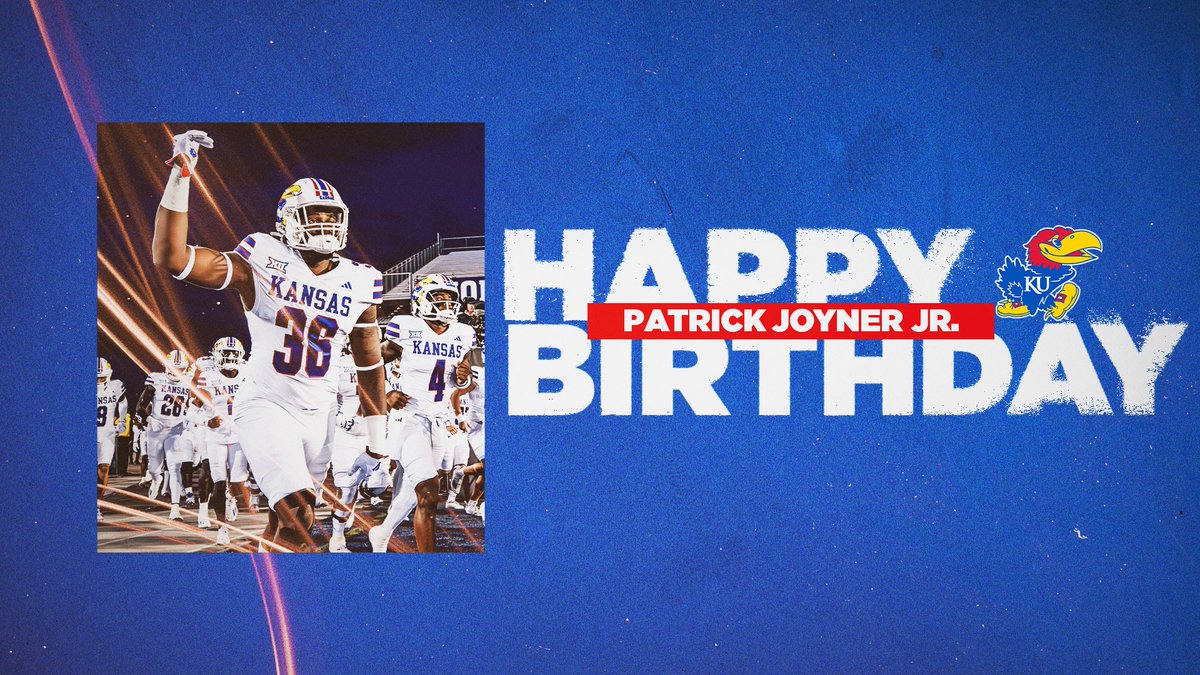 CoachLeipold's tweet photo. Let’s all wish our Jayhawk Family member @JoynerPatrick a very Happy Birthday! Patrick, enjoy your special day! 

#RockChalkBirthday https://t.co/fUVNZmyv0S