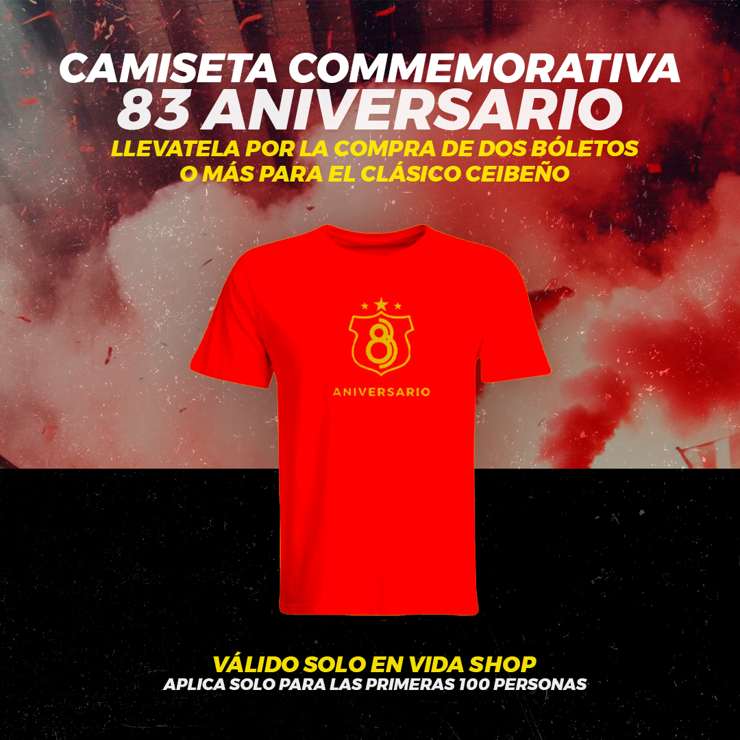 cdsvidaoficial's tweet photo. 🔥¡VISTE DE ROJO!

🔴Al comprar dos boletos o mas, estarás llevándote una camiseta conmemorativa 83 años de aniversario, solo las primeras 100 (Cien) personas que compren a partir de que este post se publique, serán las que se llevaran esta camiseta a casa.

Solo en #VIDASHOP https://t.co/Pm65qKefRb