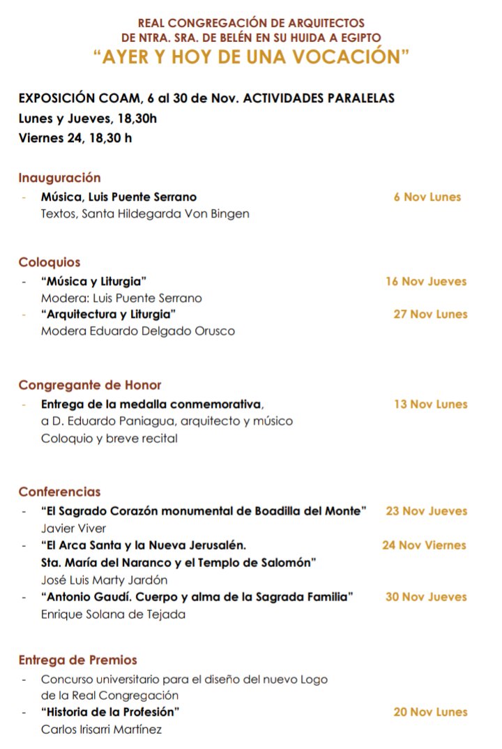 CongregacionArq's tweet photo. La organización de arquitectos más antigua del mundo merecía contar su historia, que es la de la profesión.
Así que ya tenemos exposición en @COAMadrid para que nos conozcas.
@CSCAE https://t.co/Lrl7Y3Sr9k