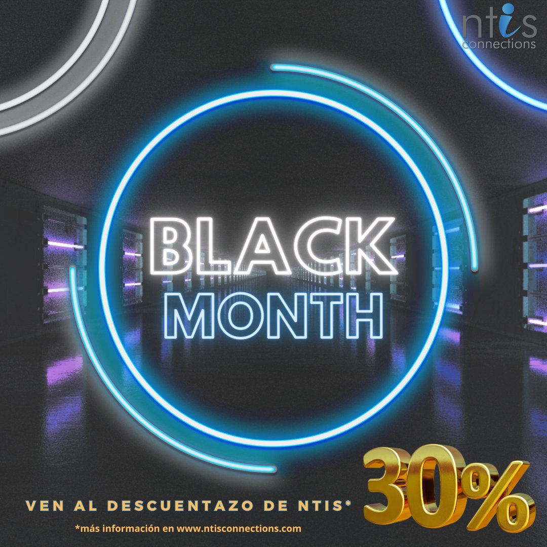 NTISCONNECTIONS's tweet photo. Empezamos el black month!🎁
Todo el mes de noviembre podras disfrutar de un super descuento si eres nuevo cliente!
No te lo pierdas,corre e infórmate ya en nuestra web. 
Pásate al internet del futuro,pásate a Ntis!
#blackmonth #blackfridayvenezuela #puentehierro #sanmartincaracas https://t.co/XPLwhkDTAo