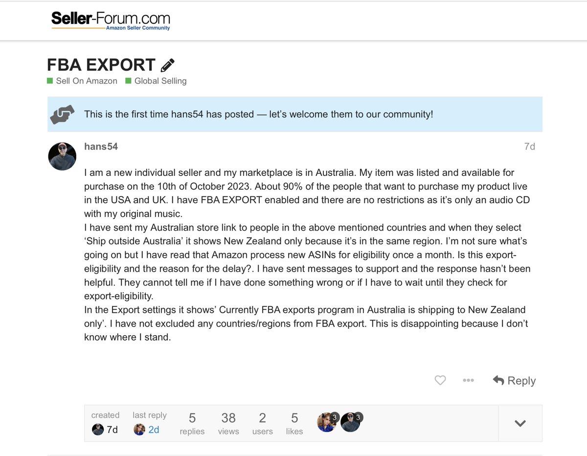 SellerForum tweet media