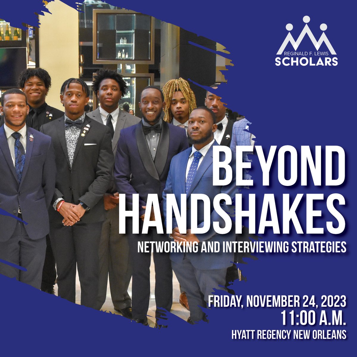 RFLscholars's tweet photo. On November 24th, the RFL Scholars will host a networking event at 11 AM at the Hyatt Regency in New Orleans. Students will practice elevator pitches, grow professional networks, and build presentation skills and confidence.📣Students/mentors register at: https://t.co/VEmJc6SCob https://t.co/GbJitrLpVN