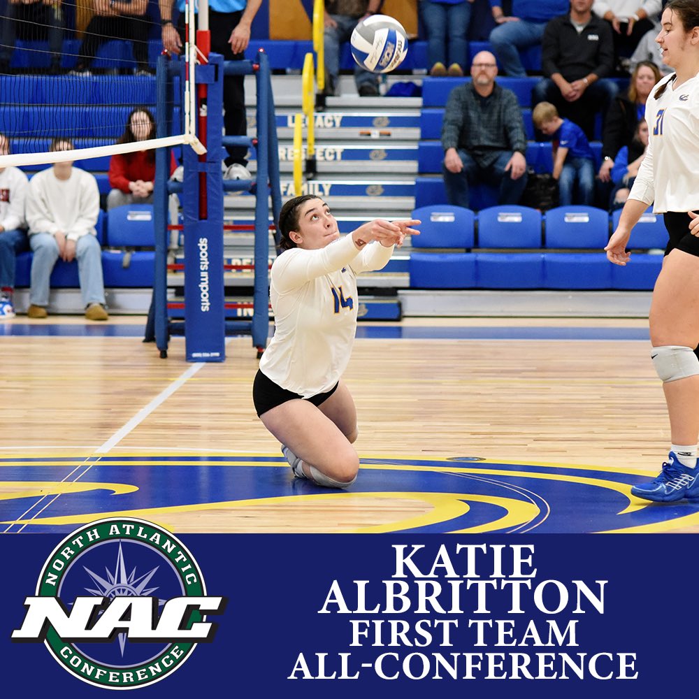 MarinersSports's tweet photo. VB| Katie Albritton earned @nacathletics First Team All-Conference honors🏐⚓️!!!
#MaineMaritime #RespectTheAnchor #NACvb https://t.co/WaB4Zq1nTM