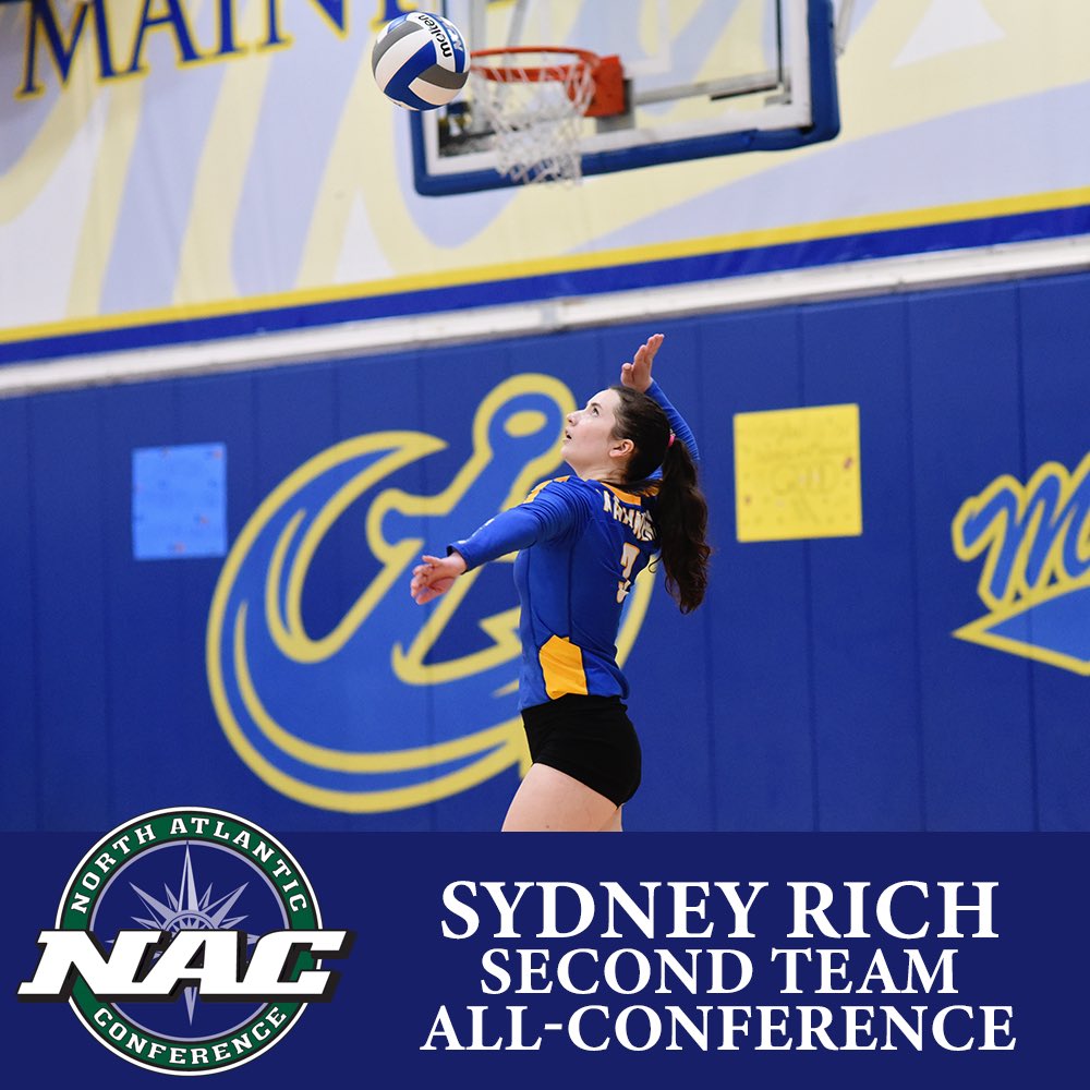 MarinersSports's tweet photo. VB| Sydney Rich was named to the @nacathletics Second Team All-Conference👏🏼⚓️!!
#MaineMaritime #RespectTheAnchor #NACvb https://t.co/1r4Edqpoxx