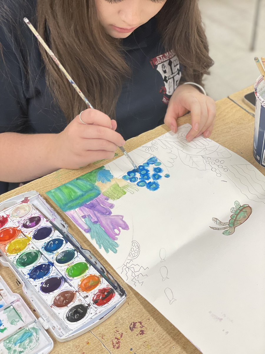 SantoroArtEdu's tweet image. Grade 9s intro to watercolour #wetonwet #drybrush #glazing #lifting  @TCDSB_RDAddario @TCDSB