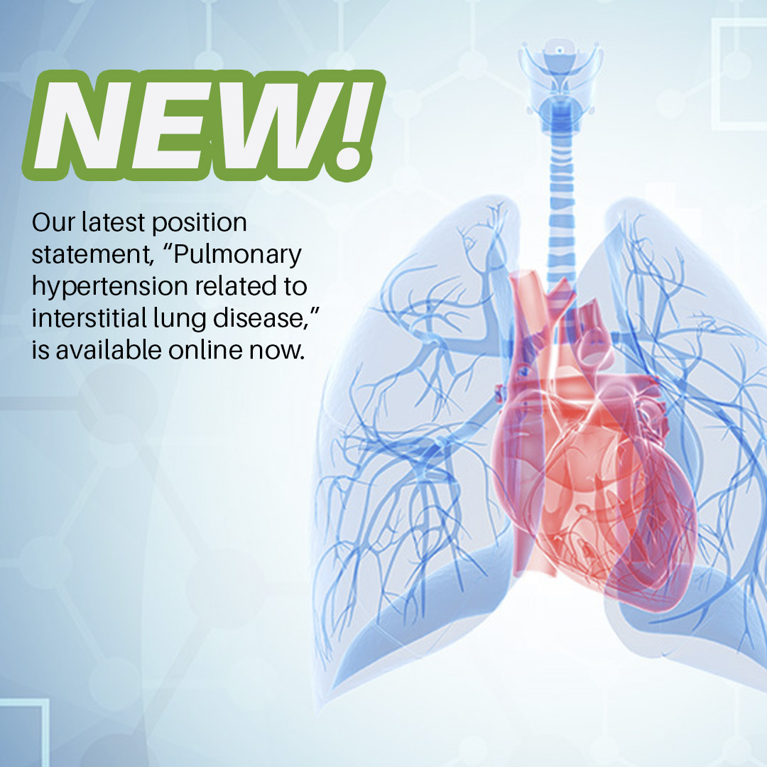 NEW! In collaboration with the Pulmonary Hypertension Association, we’ve developed a new Position Statement on pulmonary hypertension and interstitial lung disease. Read it now at pulmonaryfibrosis.org/positionstatem…