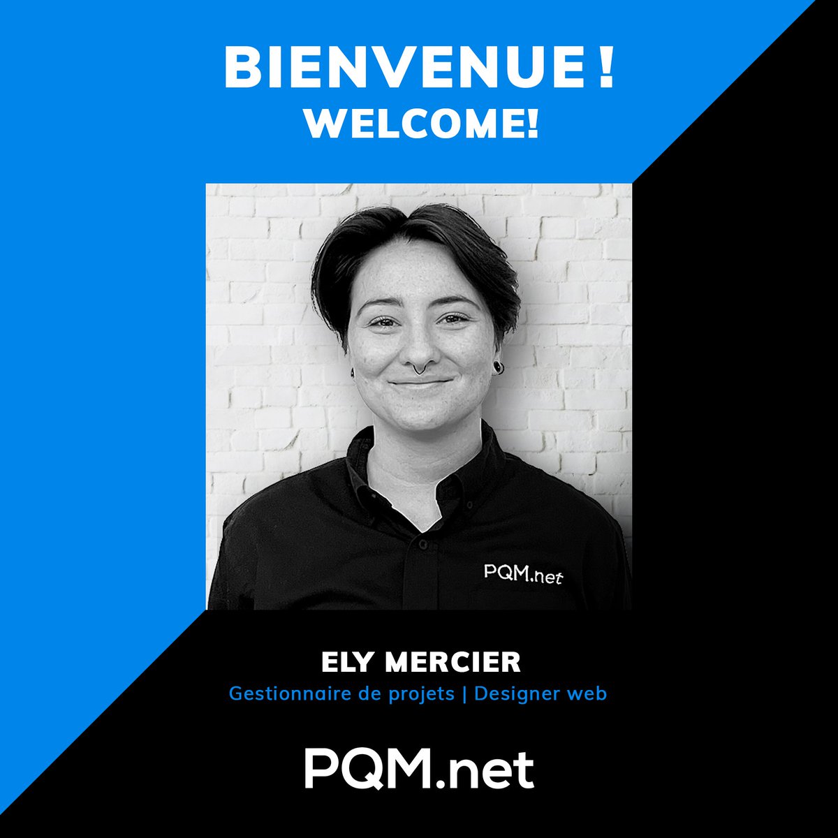PQMnet's tweet photo. 😍 Ely Mercier est de retour à son poste de Gestionnaire de projets chez #PQMnet! Yé! 🥳

Son expertise et son dévouement sont des atouts précieux pour notre équipe. 🚀

(Re)bienvenue parmi nous, Ely! 🤩

#PQMlife #équipePQM #webdiffusion #bonheurautravail #carriere https://t.co/gLvMZnKZFD