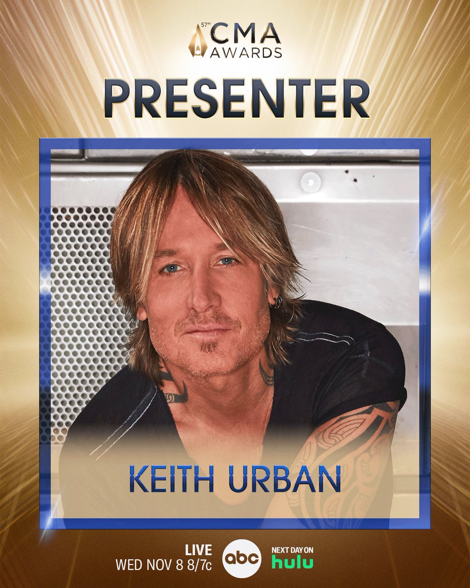 thrilled to be presenting on Wednesday !! tune in at 8/7c on ABC and streaming next day on Hulu 🤘