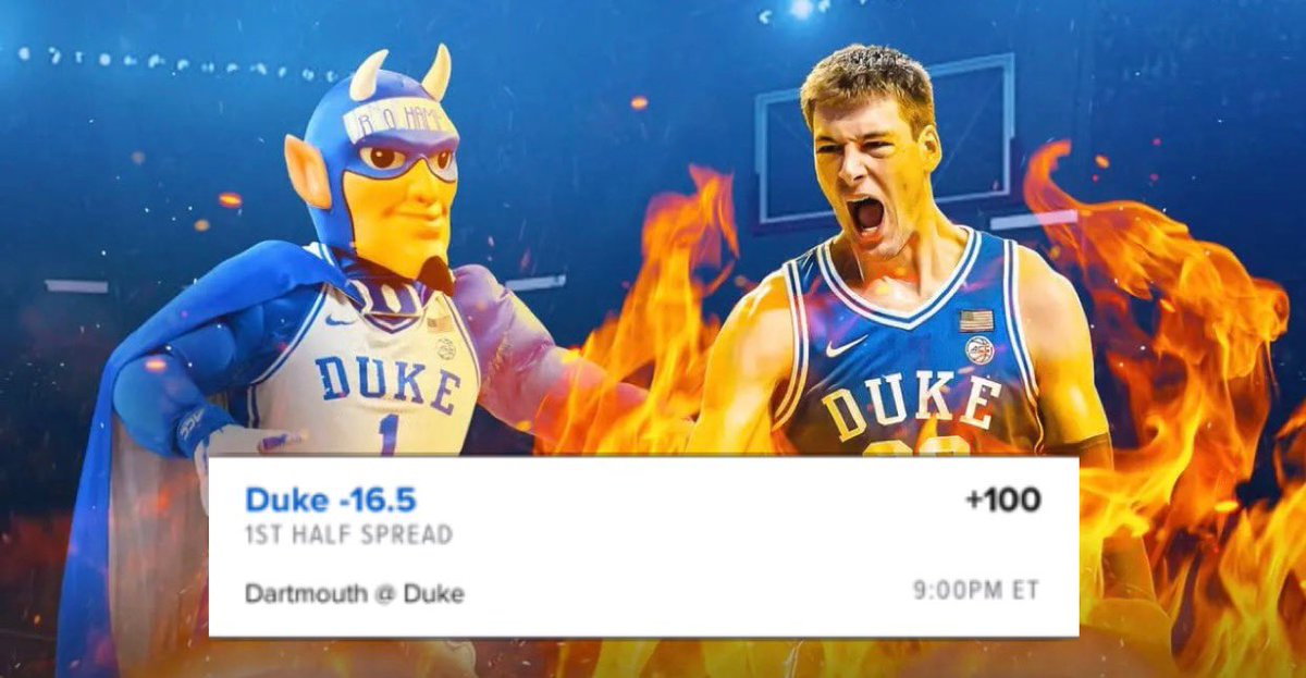 Stakes_Royale's tweet photo. 🚨 FREE PLAY 🚨

Duke 1H -16.5 (+100)

CBB is back and we’re looking for our 11th straight free play WINNER 📈 https://t.co/3vU3741aSx