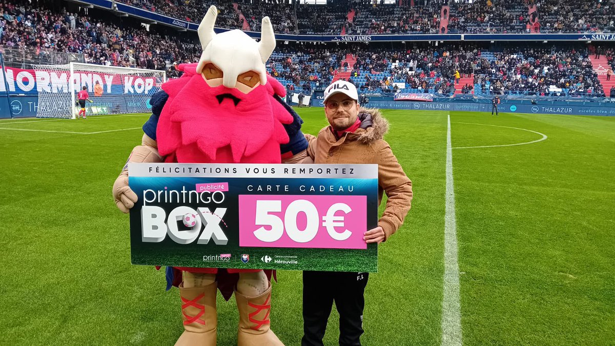 🥅Tu rêves de fouler la pelouse de d’Ornano ?

👏Tu rêves d’être acclamé par le MNK ?

📦Tu rêves de la mettre au fond ?

Pour participer à la PrintngoBox pendant la mi-temps de <a href="/SMCaen/">Stade Malherbe Caen</a> <a href="/QRM/">QRM 🐆</a> il suffit de reposter cette publication ✅

Tirage au sort jeudi à 21h
