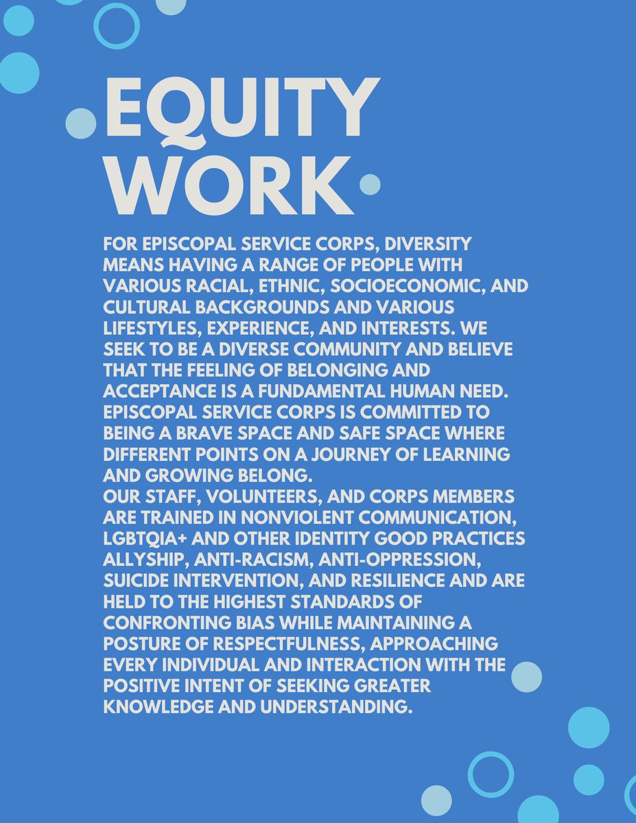 EpisServiceCorp's tweet photo. We hope you had the chance to learn about some of our amazing programs! If you missed any, please check them out on our profile to discern if ESC is a good fit for you!
#episcopal #service #serviceyear #justice https://t.co/ujqgx7fjXT