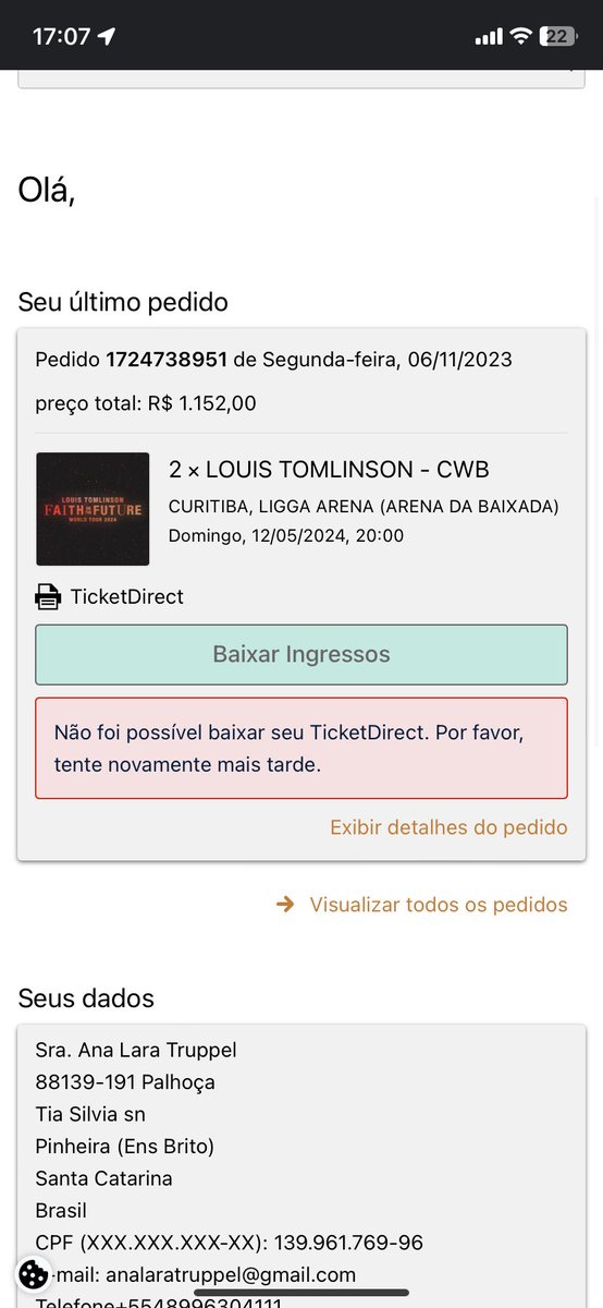 louisbeijos's tweet photo. @ltbrnews adm me ajuda eu não consigo baixar o ingresso na livepass de jeito nenhum https://t.co/Xe8kXrUw1T