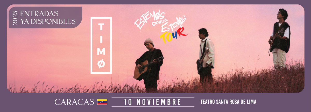 Ticketmundo_ve's tweet photo. Calendario semanal #Ticketmundo
Timo - Teatro Santa Rosa de Lima - Vie. 10
Voz Veis - Barquisimeto / C.C Las Trinitarias - Vie. 10
Voz Veis - Maracay / @cclasamericas - Sáb. 11
La Fiesta de J.A. - @tuccct - Sáb. 11
Compra tus entradas en: https://t.co/gtKVq93fNg https://t.co/Rp5C15u1T5