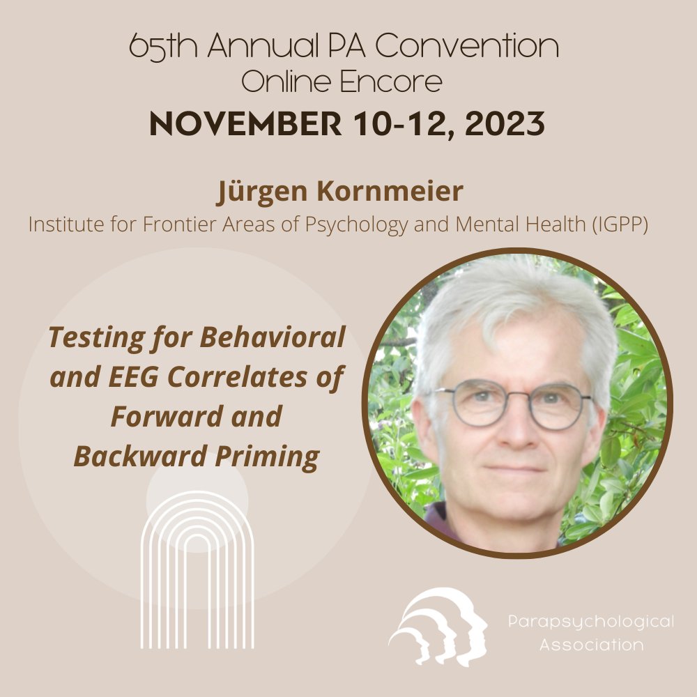 parapsych's tweet photo. #Precognitive abilities: A rare gift or a shared trait? @โKornmeierJu & team from @โIGPP_Freiburg examines using an #EEG experiment replicating Bem's behavioral studies. Discover what their findings indicate at #PA2023 Online Encore: https://t.co/FRcmU7Ipdj https://t.co/0hLizre00Y