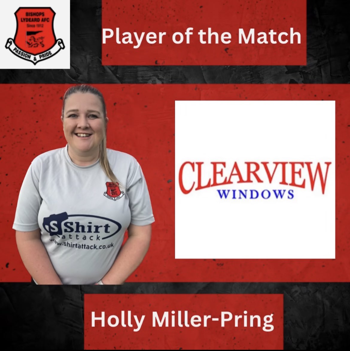 LydeardLadiesFC's tweet photo. 🔴⚫️ Player of the match 🔴⚫️

@hollymiller_7  for her relentless work on and off the ball all game, you could have been forgiven for thinking there was more than one of her out there as she was literally everywhere! Massive performance in a massive win 💪

#ALLORNOTHING https://t.co/pMD88sKnyn