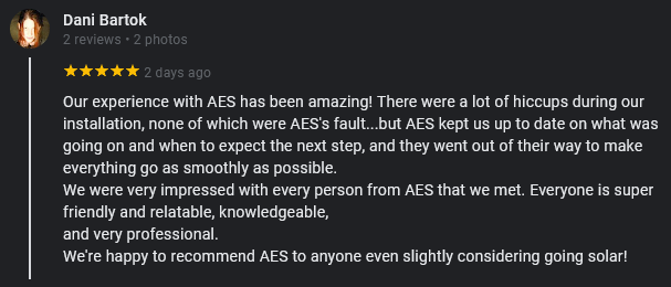 Thank you for trusting us with your solar installation.  We try to mitigate challenges outside of our control and we are very glad that you had a positive experience.