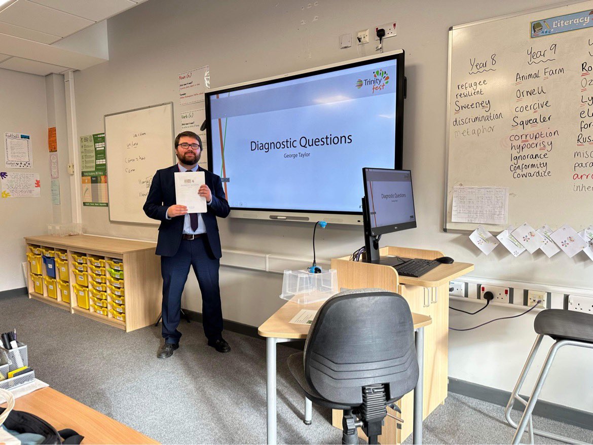 MrGTaylor_Maths's tweet photo. Enjoyed presenting on Diagnostic Questions today at #trinityfest23 @TrinityAcademyL @TAL_Maths #diagnosticquestions https://t.co/zceBhydu16