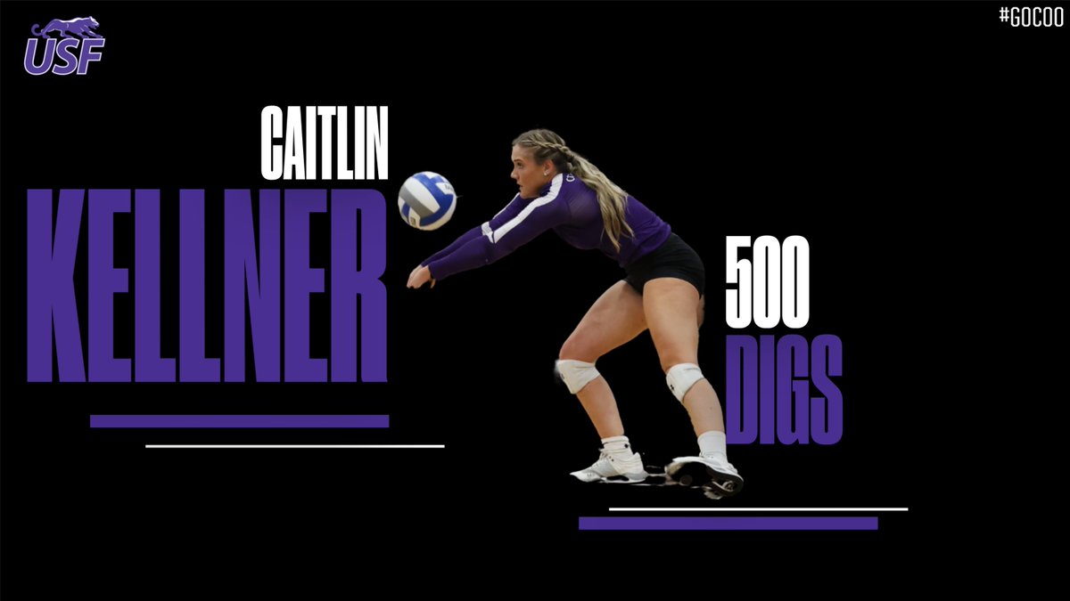 USFCougarsVB's tweet photo. Help us congratulate senior libero Caitlin Kellner and sophomore right-side Courtney Holsteen on their newest career achievements! 🐾🏐💜 https://t.co/TxKZfYCD4w