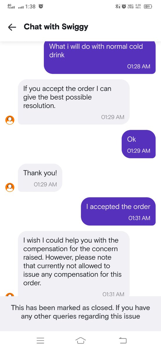 awasthid06's tweet photo. What a Care Swiggy 😂 
Doing fraud in a modern way 😳
#swiggycare
#swiggyinstamart
#swiggyfraud https://t.co/CX0Dsazzt1