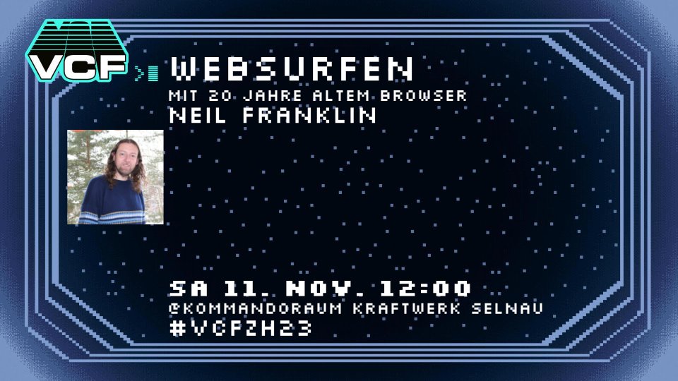 Neil Franklin zum Websurfen mit 20 Jahre altem Browser am Vintage Computer Festival Zürich 23 vintagecomputerfestival.ch/websurfen-mit-…