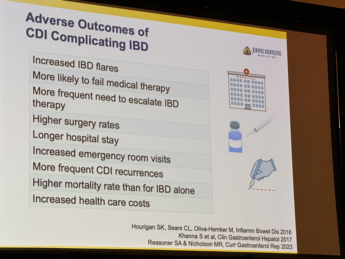 Michael J Rosen, MD, MSCI (@drrosenibd) on Twitter photo <a href="/molivahemker/">Maria Oliva-Hemker, MD</a>: C. Difficile carriage and infection more common in pediatric and adult #IBD. Concurrent IBD and C. diff is associated with complications, longer hospital stay, and mortality (in adults).
@IBD_CeliacKids Research Symposium <a href="/molivahemker/">Maria Oliva-Hemker, MD</a>: C. Difficile carriage and infection more common in pediatric and adult #IBD. Concurrent IBD and C. diff is associated with complications, longer hospital stay, and mortality (in adults).
@IBD_CeliacKids Research Symposium